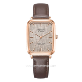 Alexandre Christie AC 8699 MH Brown Rosegold Leather Strap